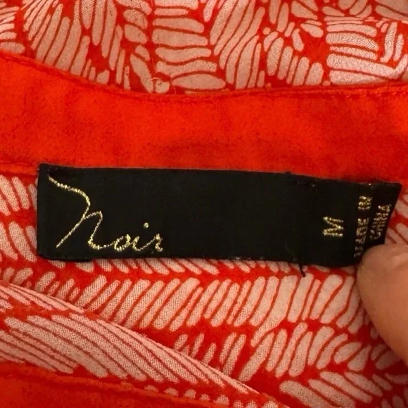 Noir Women’s Medium Women's orange and white Patterned Top - Picture 6 of 6